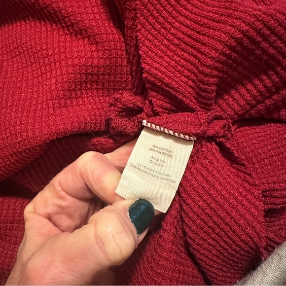 Free People We The Free Thermal Oversized red women S - Picture 11 of 11